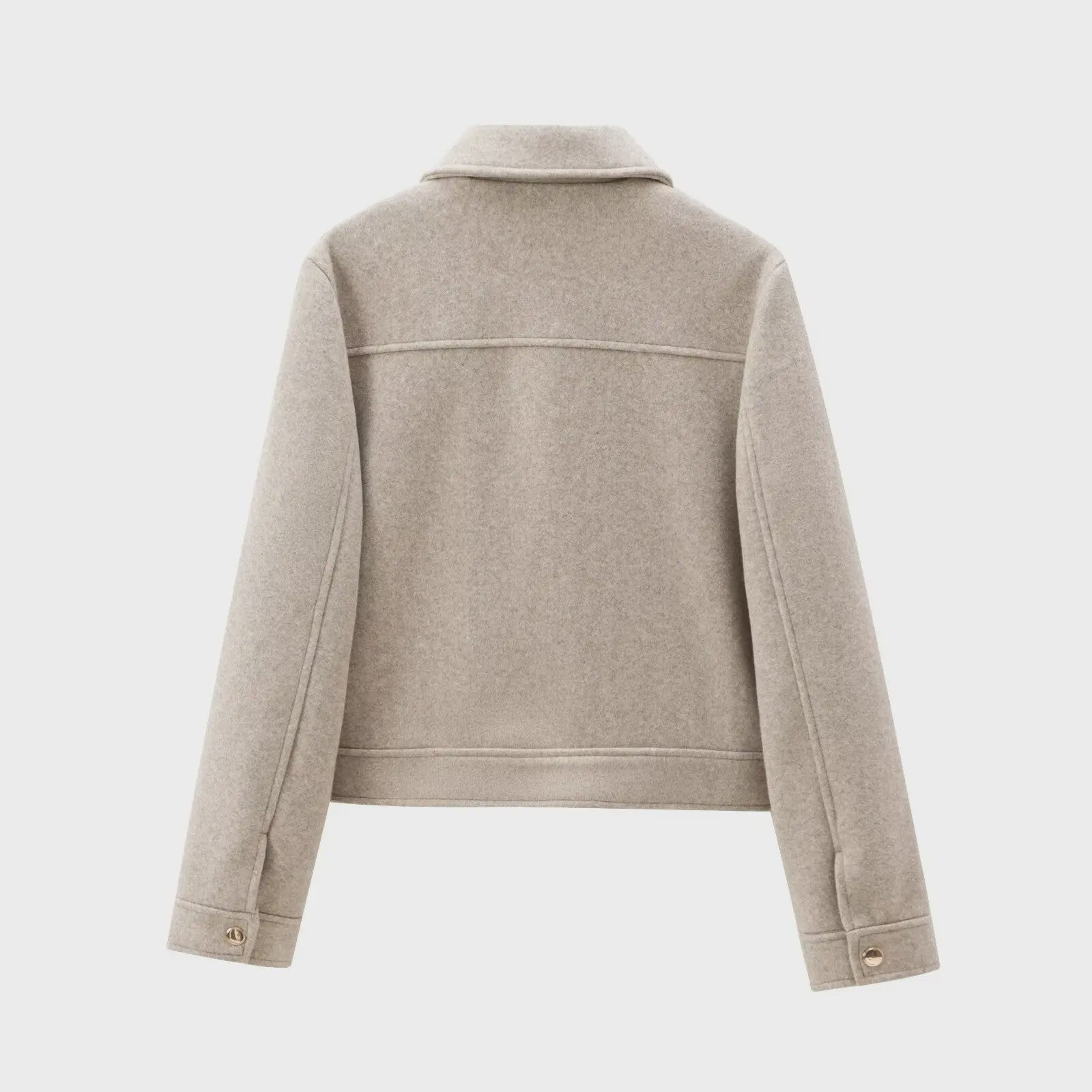 Dames Elegante Korte Jas met Rits en Zakken - Stijlvolle Winter Outerwear