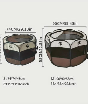 Octagonale Kattenren - Waterdicht & Krasbestendig - Opvouwbare Tent voor Kittens en Katten