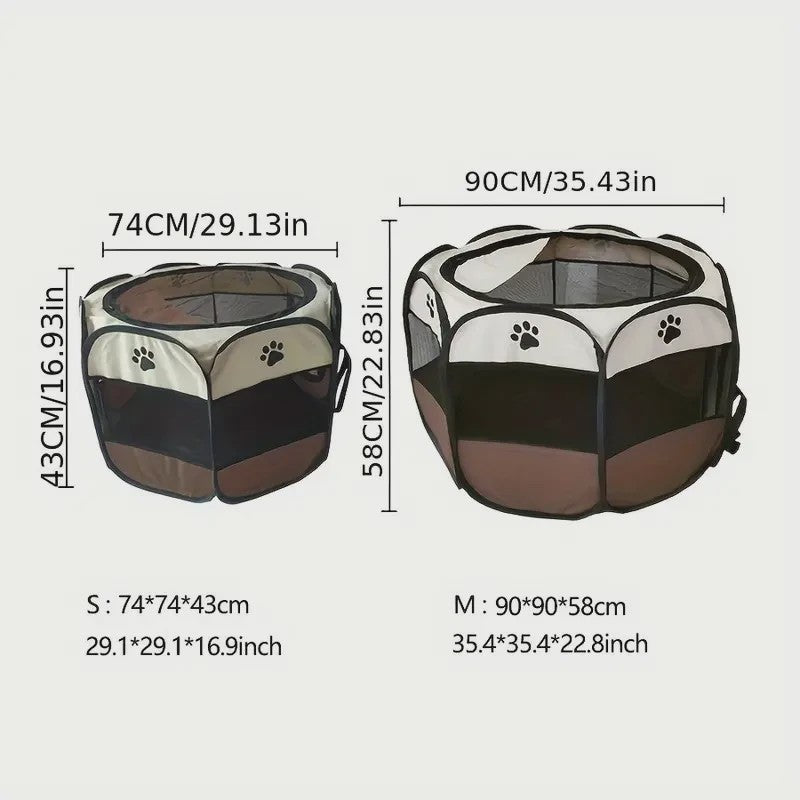 Octagonale Kattenren - Waterdicht & Krasbestendig - Opvouwbare Tent voor Kittens en Katten
