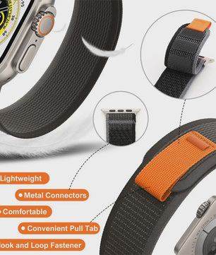 Trail Loop Band voor Apple Watch Ultra, Series 1-11, SE - 40mm t/m 49mm
