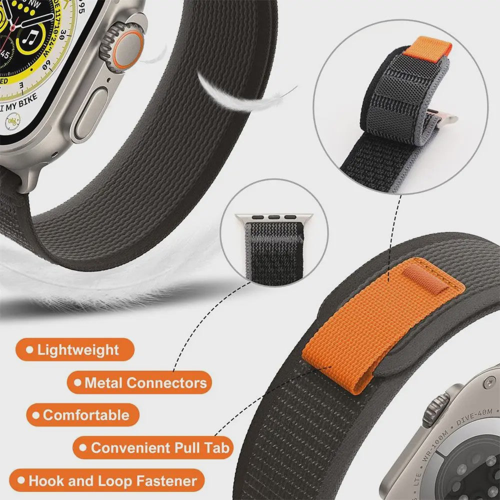 Trail Loop Band voor Apple Watch Ultra, Series 1-11, SE - 40mm t/m 49mm