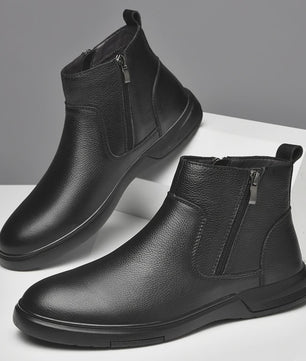 Echt Lederen Heren Enkellaarsjes - Klassieke Retro Chelsea Boots voor Casual en Modebewuste Mannen