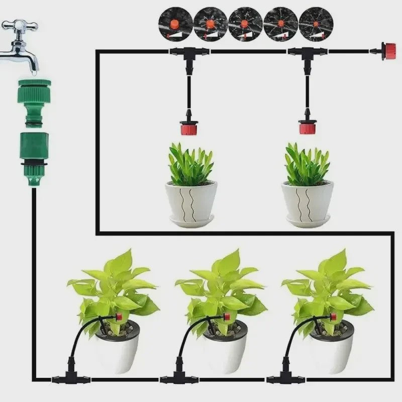 Automatisch Druppelsysteem Tuinslang met Verstelbare Sproeiers - Complete Irrigatie Kit