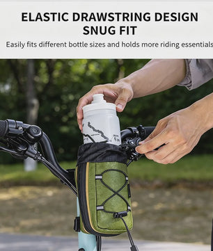 ESLNF Fiets Fleshouder & Tas - Waterdicht, Universeel Montage, Groen