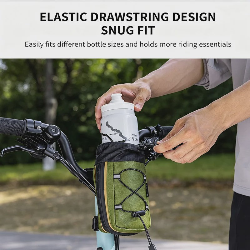 ESLNF Fiets Fleshouder & Tas - Waterdicht, Universeel Montage, Groen