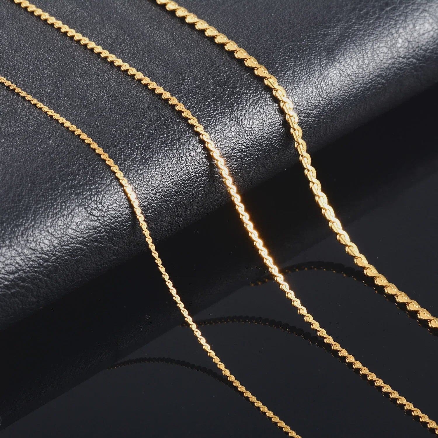 Fijne Roestvrij Stalen Ketting - Hoge Glans Mode Sieraden in 0.8mm, 1.1mm & 1.5mm Dikte