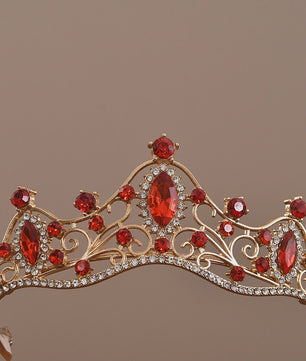 Vintage Barok Kristallen Tiara Kroon met Strass - Bruids & Feest Haaraccessoire