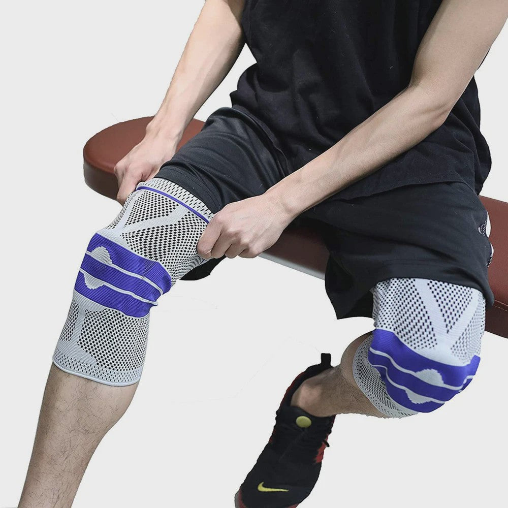 Comfortabele Kniebeschermers met Siliconen Pad & Stabiliserende Steunen - Ideaal voor Sport & Fitness