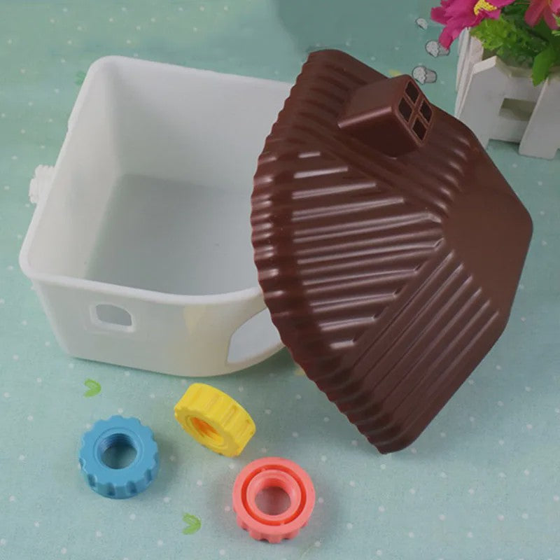 Vrolijk Kleurrijk Huisje voor Hamster & Cavia - Plastic Speelgoed & Slaapplek