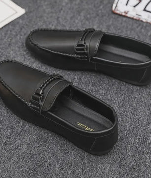 Elegante Heren Loafers met Dikke Zool - Stijlvolle Leren Instappers