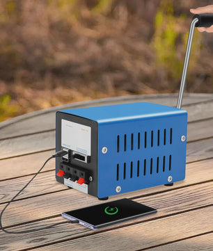 20W Hand Crank Noodstroom Generator - Draagbaar Opladen via USB voor Reizen & Camping