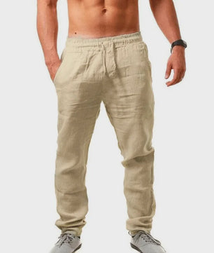 Herfst/Lente Heren Linnen Katoen Casual Broek - Losse Pasvorm & Comfort