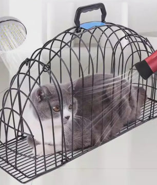 Semi-ronde Kattenwas Kooi - Anti-krab & Anti-worsteling - Ideaal voor Trimmen & Drogen