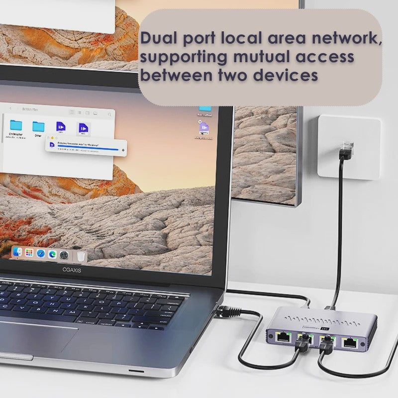 Gigabit 1x4 Ethernet Splitter 1000Mbps RJ45 LAN - Verdeel Internet naar 4 Apparaten