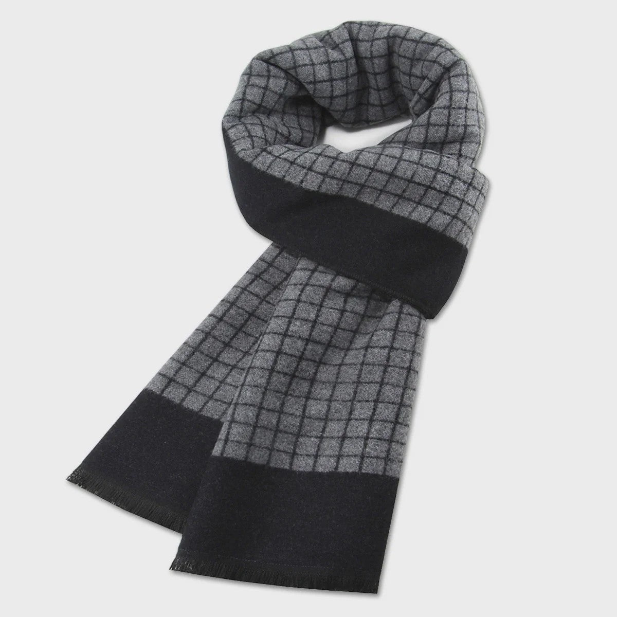 Luxe Wollen Plaid Sjaal voor Heren - Warm & Stijlvol
