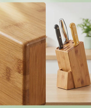 Massief Bamboe Messenblok - Keuken Organizer & Messenhouder