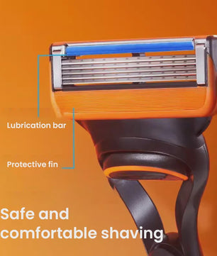 Gillette Fusion5 Scheermes Set: Handmatig Scheermes met 5 Lagen Mesjes, Handvat, 2 Reservemesjes en Standaard
