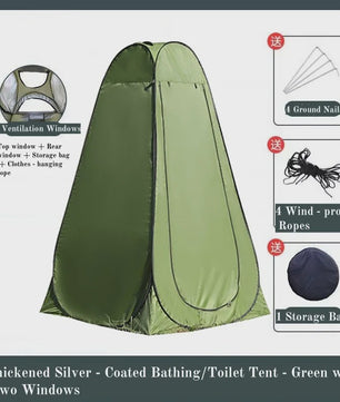 Draagbare Pop-Up Tent: Toilet, Douche, Kleedkamer & Vis-Shelter