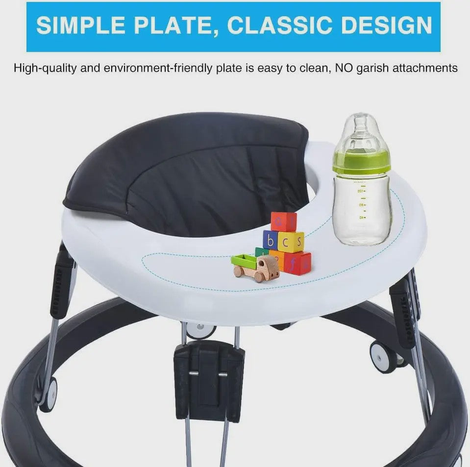 Verstelbare Baby Loopwagen met Afneembare Tray - Veilig en Opvouwbaar voor Kinderen 6-18 Maanden