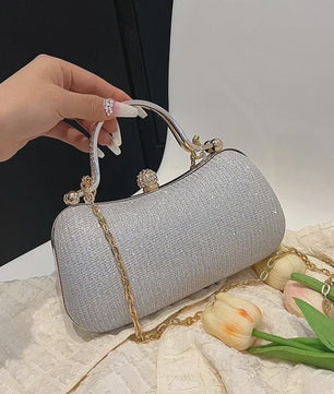 Glitter Avondtasje met Diamant Effect - Chique Clutch & Schoudertas