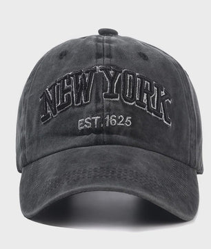 New York Baseball Cap - Washed Katoen Snapback voor Heren & Dames