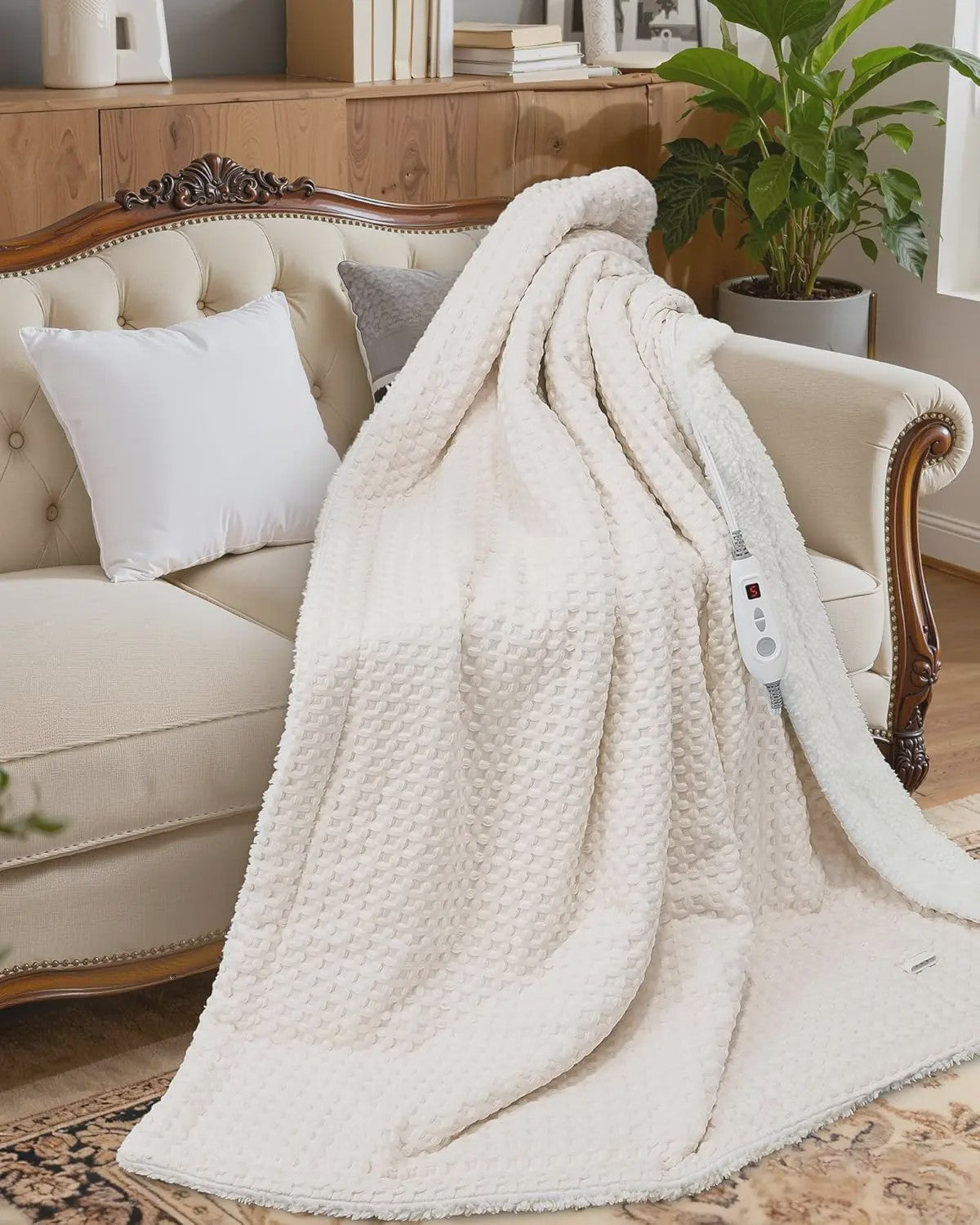 Elektrische Deken 180x130cm - Verwarmde Plaid met 6 Warmtestanden & Automatische Uitschakeling
