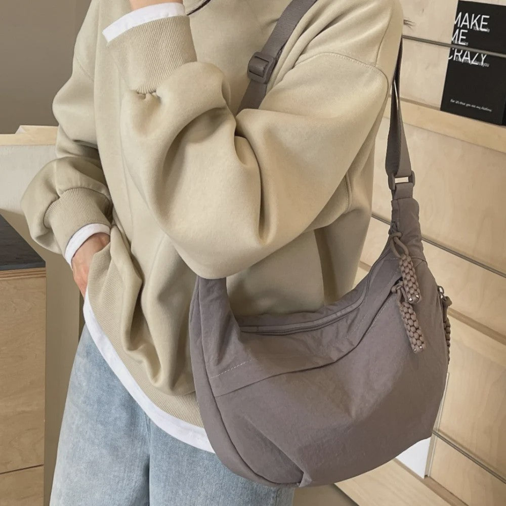 Modieuze Canvas Crossbody Tas - Grote Capaciteit Schoudertas
