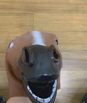 Men Brown Horse Masks Girl Funny Horse Head Mask  Latex Animal Mask Novelty Halloween Cosplay Costumes Headgear Mascara De Latex