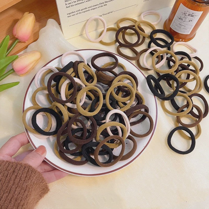 Elastische Haarelastiekjes Set - 4CM Scrunchies voor Meisjes & Dames - 20/50/100 Stuks