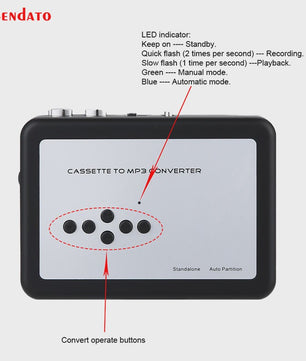 Ezcap 231 Cassette naar MP3 Converter - Digitale Muziek van je Cassettes