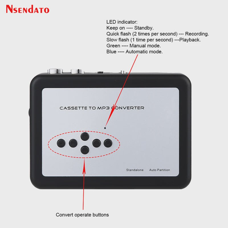 Ezcap 231 Cassette naar MP3 Converter - Digitale Muziek van je Cassettes