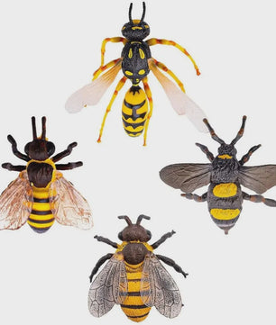 Realistische Bijen Decoratie Set - Levensechte Insect Figuurtjes voor Huis en Bureau