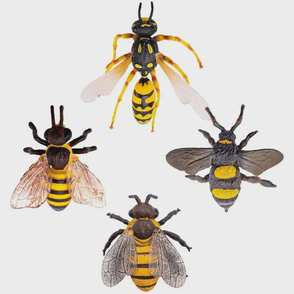 Realistische Bijen Decoratie Set - Levensechte Insect Figuurtjes voor Huis en Bureau