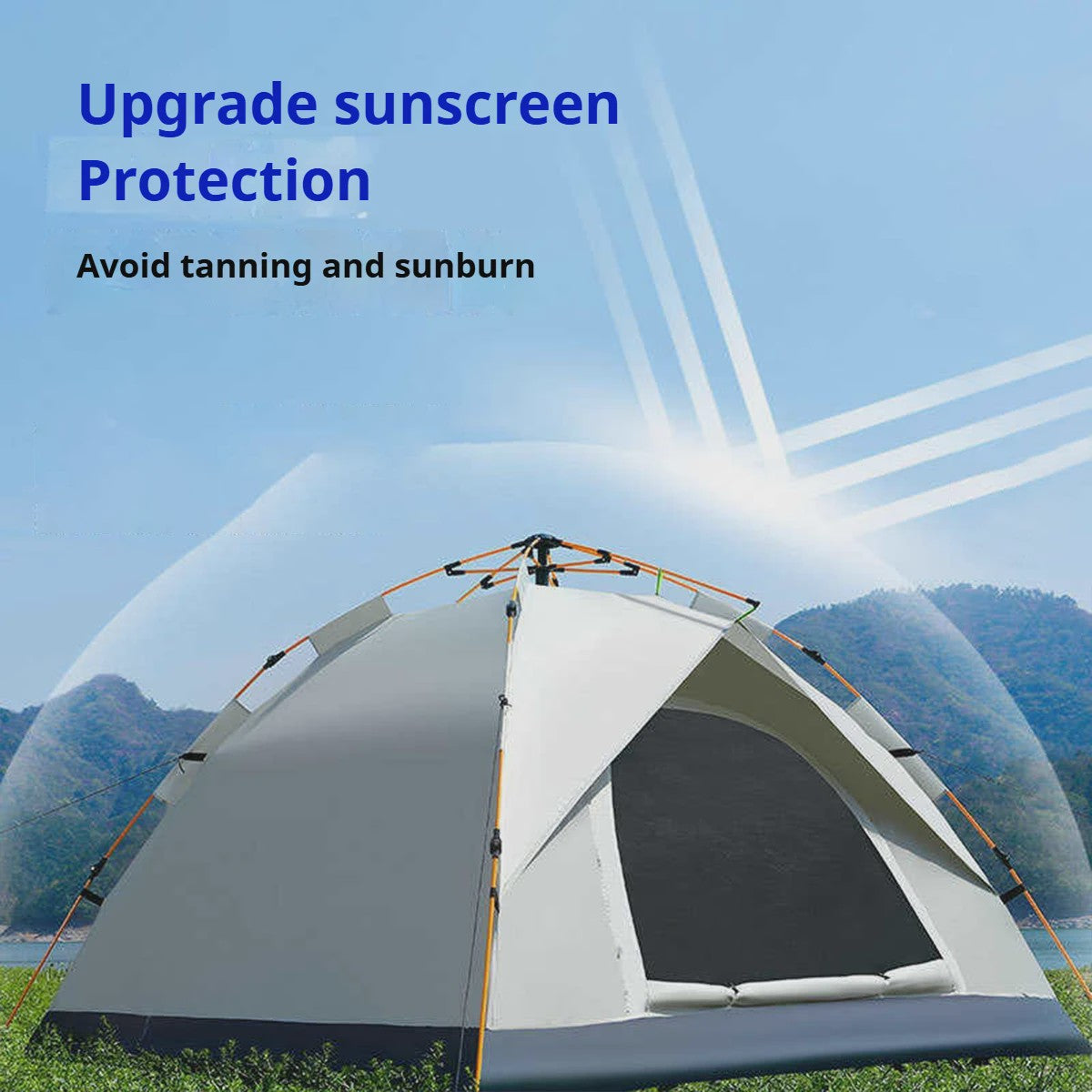 Automatische Pop-Up Tent voor 3-4 Personen - Snel Opzetbaar, Water- en Zonwerend
