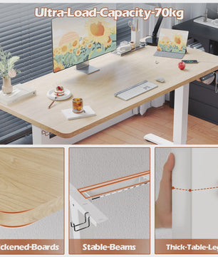 Elektrisch In hoogte Verstelbaar Bureau met USB-poort - Sta-Bureau voor Thuiswerken