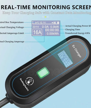 Draagbare EV Charger 16A Type 2 met Schuko Stekker - Laadkabel voor Elektrische Auto's