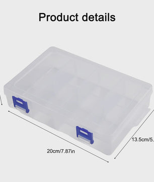 Opbergdoos met 8 Vakjes - Verstelbare Plastic Organizer voor Schroeven, Pillen & Gereedschap (20x13.5x4.5cm)