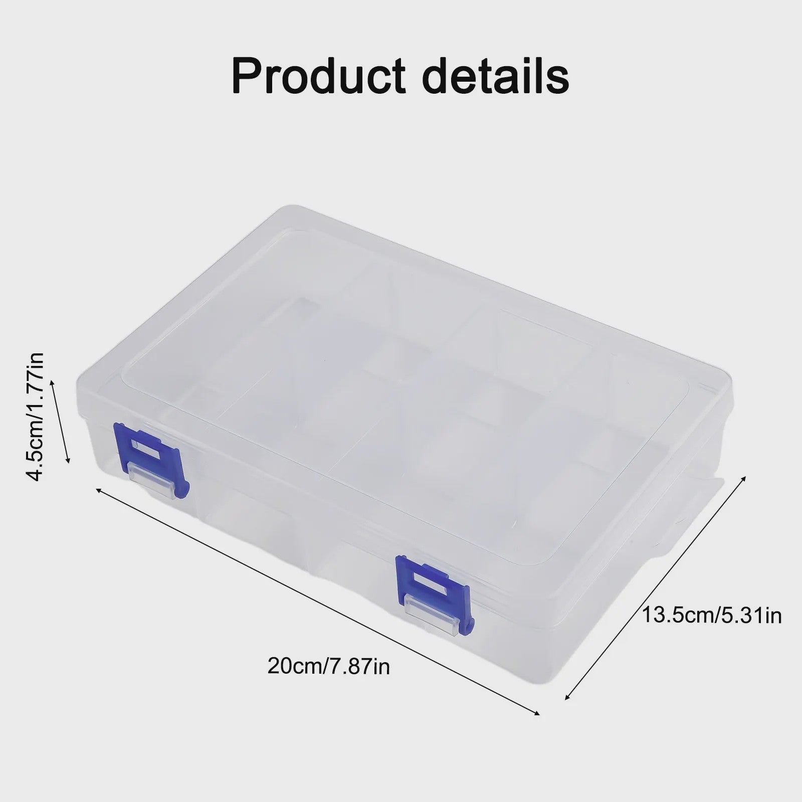 Opbergdoos met 8 Vakjes - Verstelbare Plastic Organizer voor Schroeven, Pillen & Gereedschap (20x13.5x4.5cm)