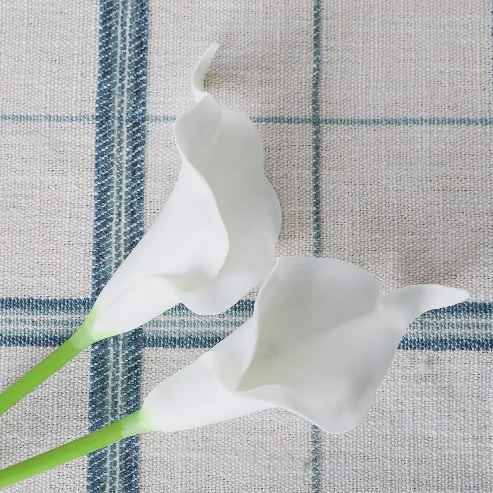 20x Kunstbloemen Calla Lelie - Real Touch Latex - Pure Wit
