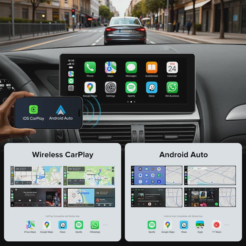AINAVI Multimedia Systeem voor Audi A4/A5/S4/S5/RS4/RS5 (2008-2016) met Carplay & Android Auto