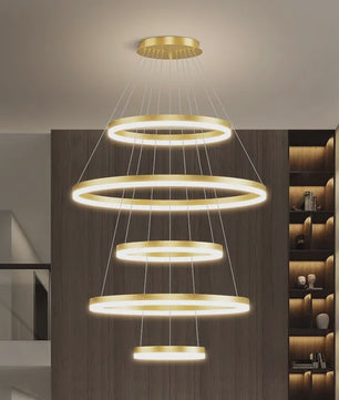 Luxe Ring Plafondlamp - Moderne LED Hanglamp voor Trappenhuis & Woonkamer