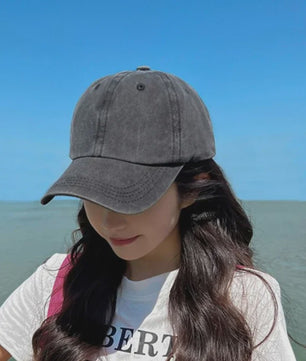 Vintage Washed Denim Baseball Cap - Unisex Snapback voor Heren & Dames