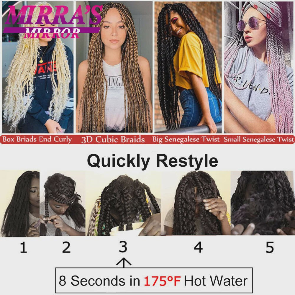 Pre-stretched Braiding Hair 26 Inch - Synthetische Haarverlengingen voor Crochet Braids in Kleuren