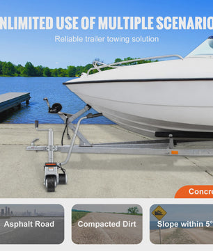 Elektrische Trailer Dolly 5000lbs - 12V Jockey Wheel met Verstelbare Hoogte voor Caravans