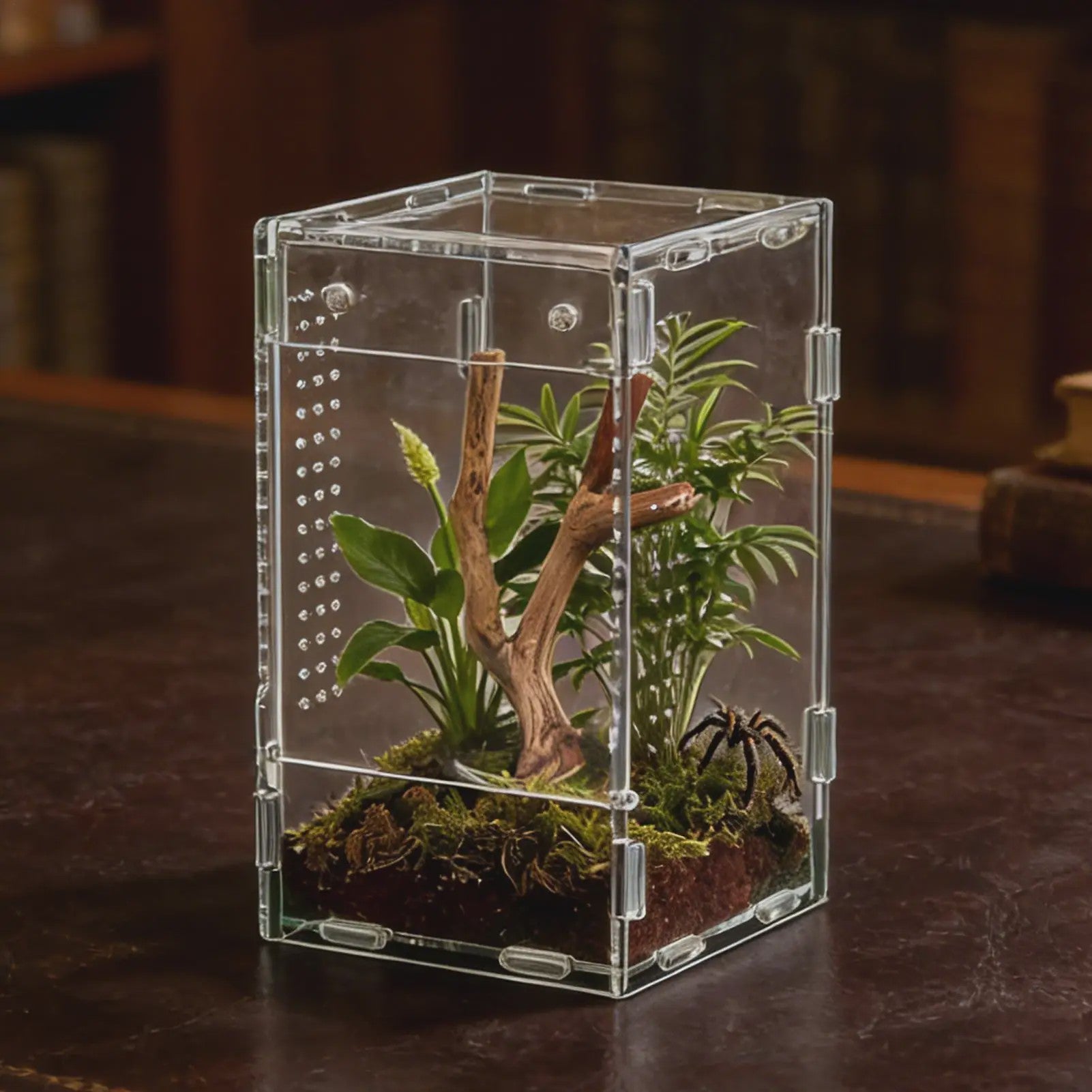 Transparant Acryl Terrarium Kweekbak voor Reptielen, Amfibieën & Spinnen