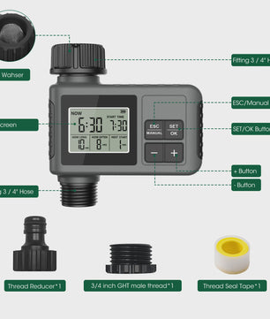 Insoma Automatische Tuinslang Timer met LCD Display - Slimme Sproei-irrigatie