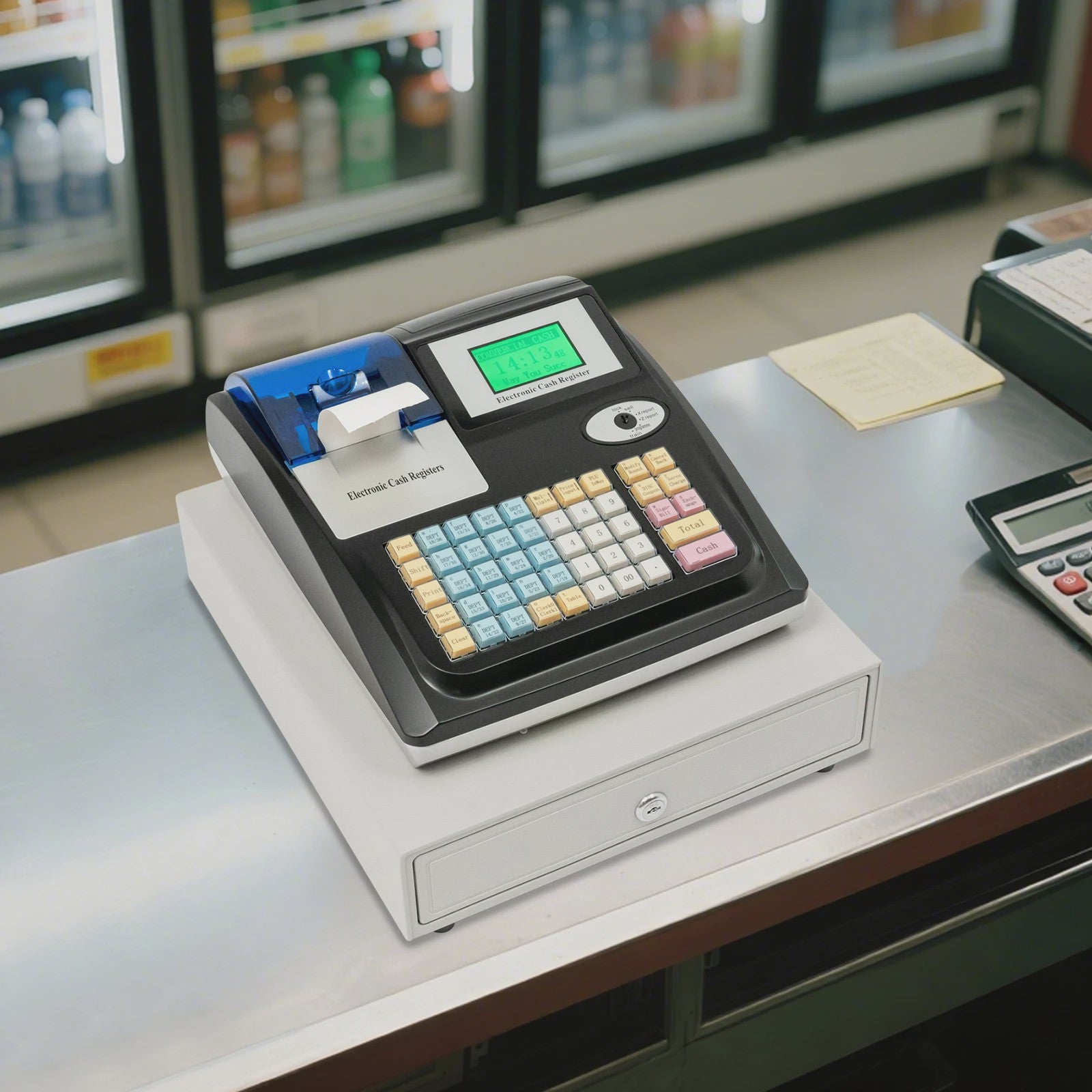 Elektronische Kassaregister met 48 Toetsen en LED Display - Ideaal voor Horeca & Winkels