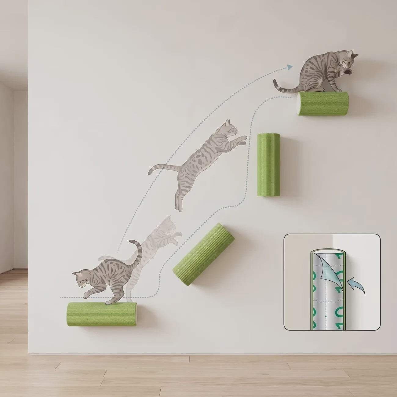 Krabpaal voor Katten met Hoge Kleefkracht - Beschermt Meubels & Biedt Speelplezier