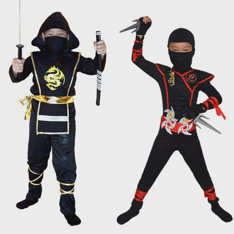 Stoer Ninja Kostuum Jongens met Spada en Shuriken - Halloween & Feest