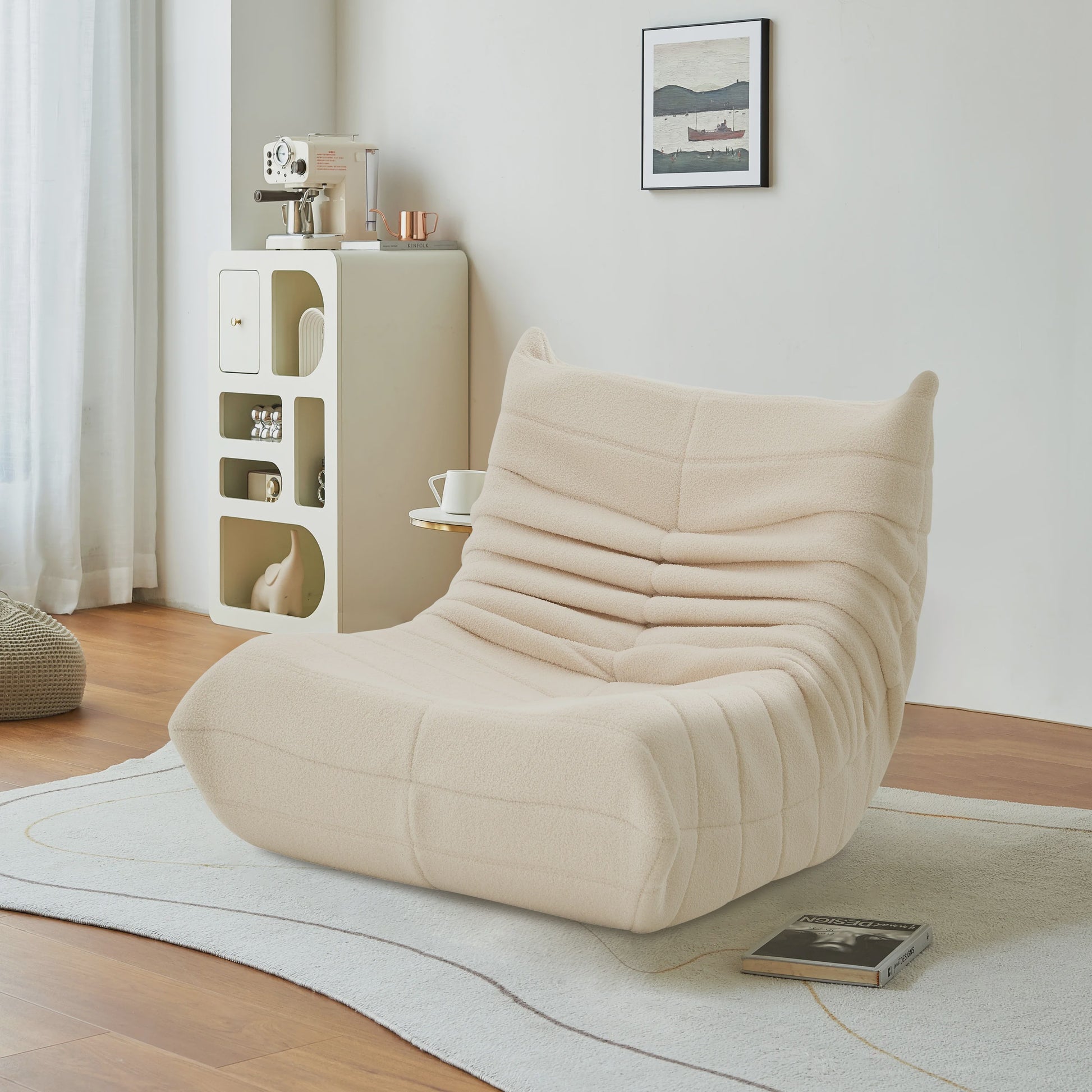XXL Design Beanbag van Lamswol - Comfortabele Zitzak als Sofa, Fauteuil of Vloerkussen